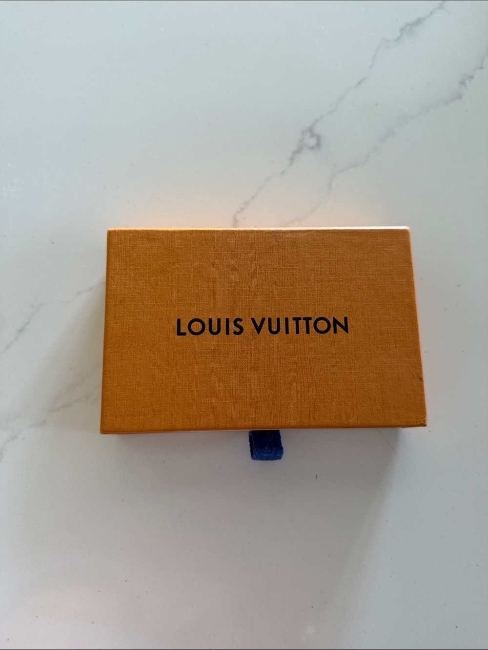 Louis Vuitton Orange Gift Box with Blue Pull Tab x small